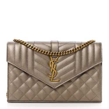 SAINT LAURENT Metallic Grain De Poudre Mixed Mate… - image 1