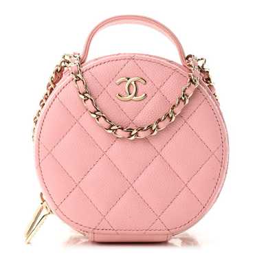 CHANEL Caviar Quilted Round Handle With Care Vani… - image 1