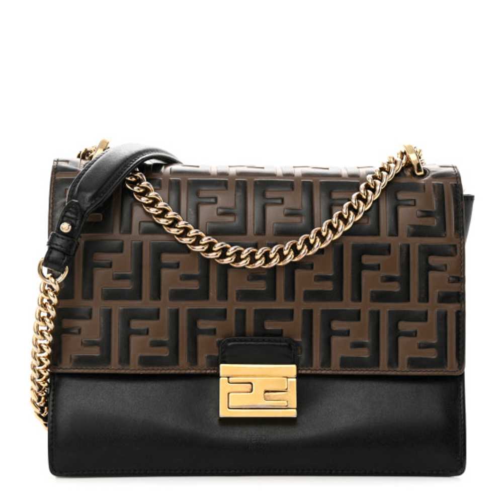 FENDI Vitello Liberty Bi-Color FF 1974 Embossed C… - image 1