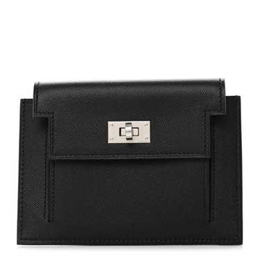 HERMES Epsom Kelly Pocket Compact Wallet Black - image 1