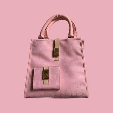 Pink Monogram HK Tote and Wallet