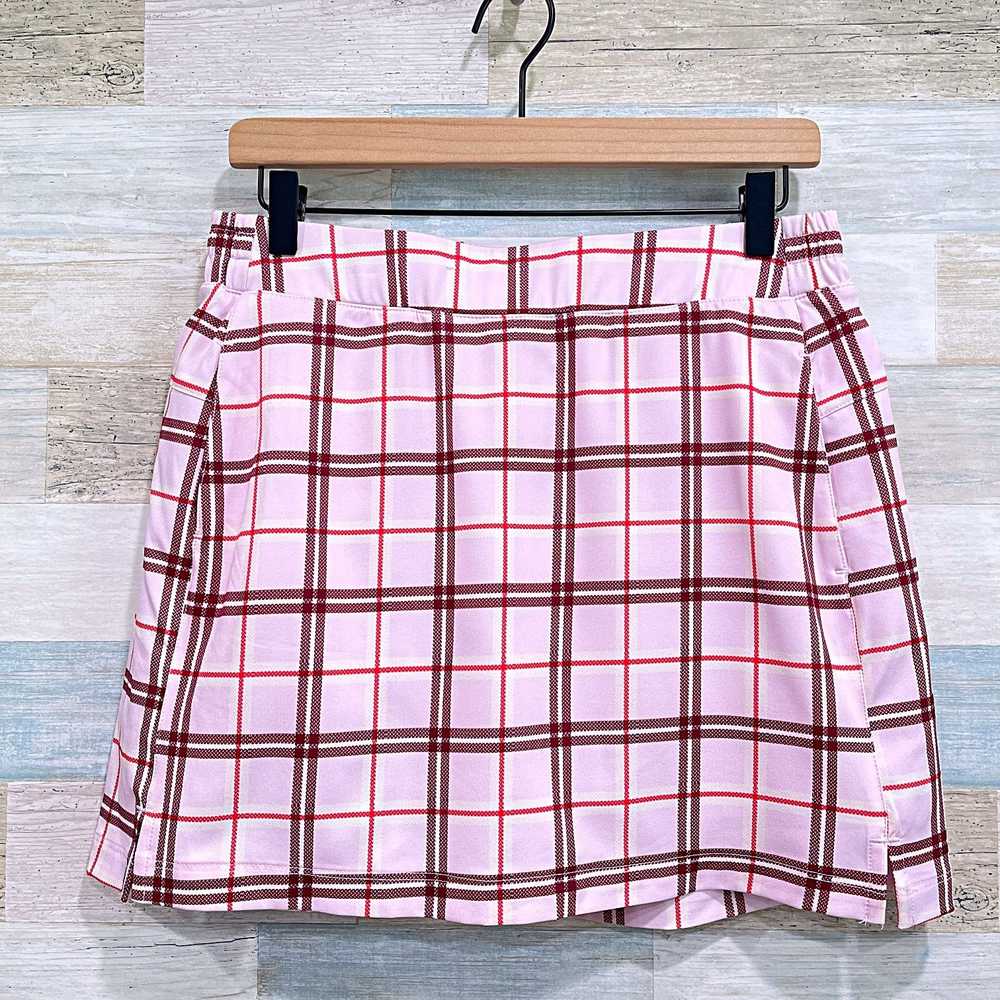 Other Lady Hagen Golf Skort Pink Plaid Pockets Bu… - image 1