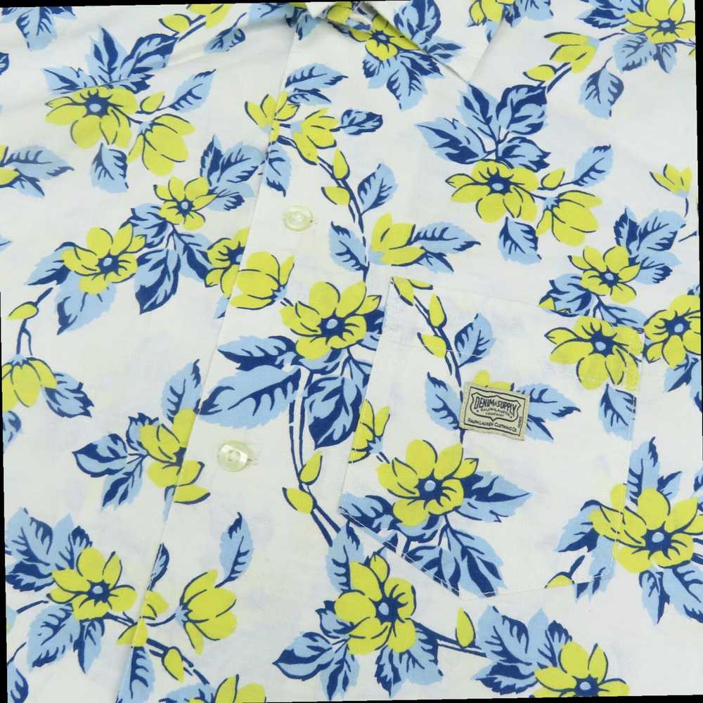 Vintage Classic Yellow and Blue Floral Hawaiian D… - image 2