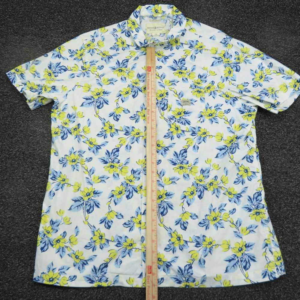 Vintage Classic Yellow and Blue Floral Hawaiian D… - image 5