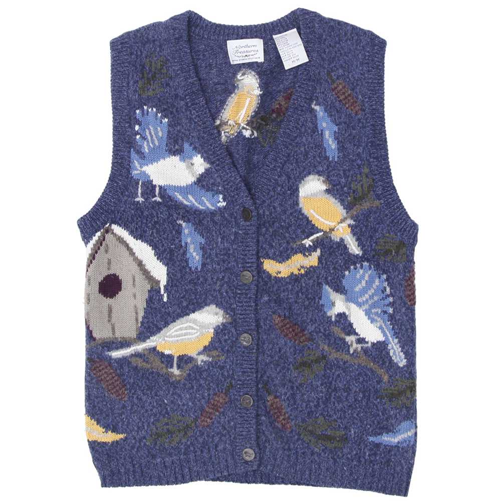 Vintage Northern Treasures Birds Design Sweater V… - image 1