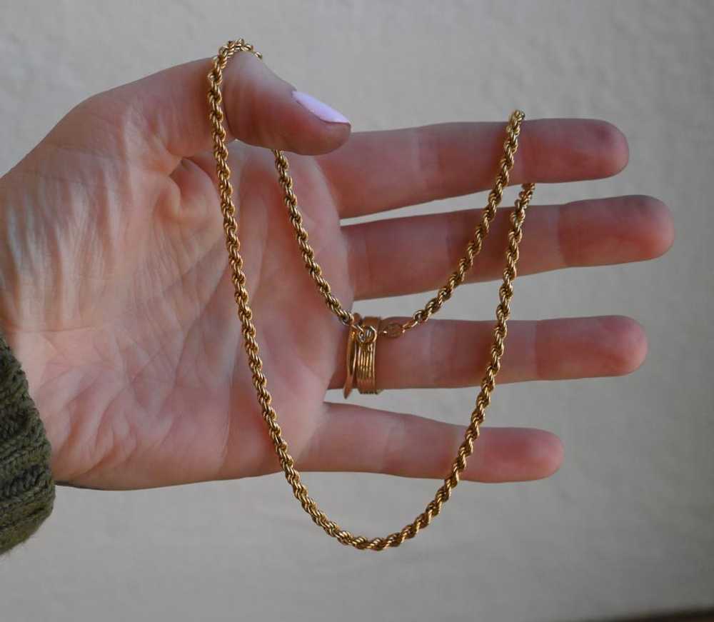 Vintage Gold Vintage 9k Gold Rope Chain 16" | Use… - image 1