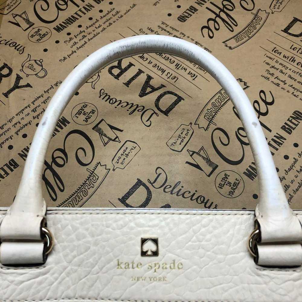 Kate Spade Hand Shoulder Bag Punching White FH130 - image 12