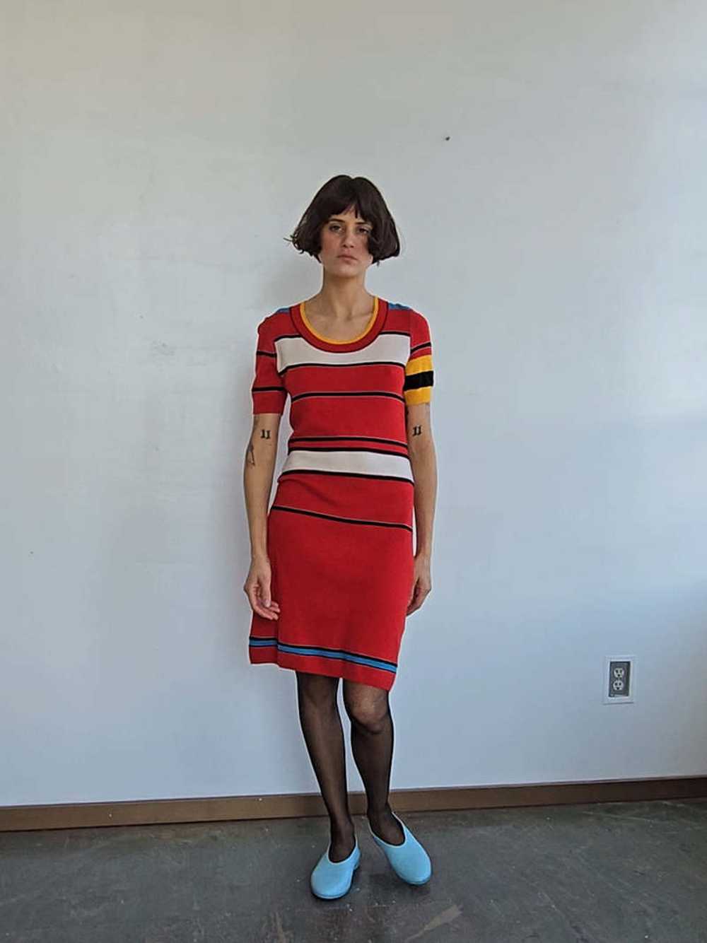 Sonia Rykiel Cashmere Dress - Stripe - image 1