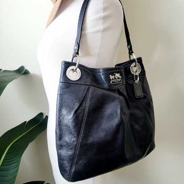 Coach shoulder bag black leather