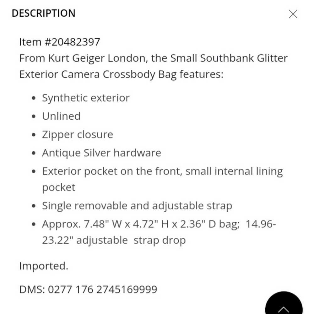 Kurt Geiger London Small Southbank Glitter Exteri… - image 9