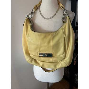 Coach yellow hobo shoulder bag leather - image 1