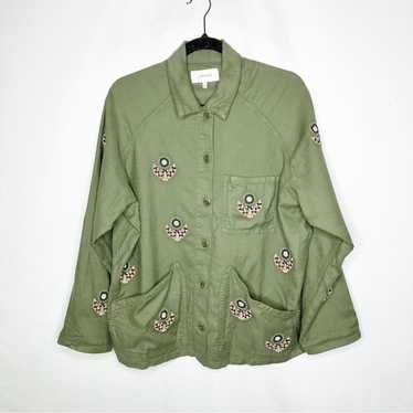 The Great THE GREAT Green Embroidered Jacket in S… - image 1