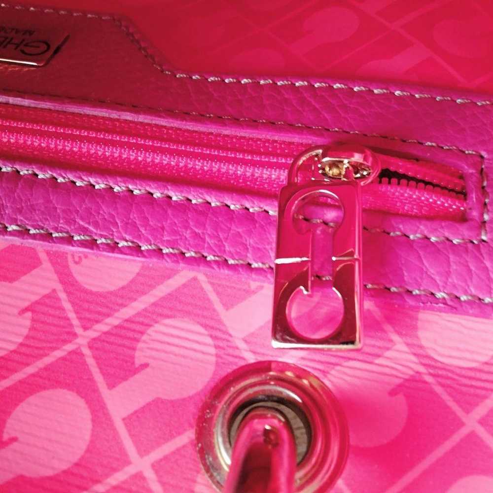 GHERARDINI. 2way Bag. Textured Leather. Pink. - image 11