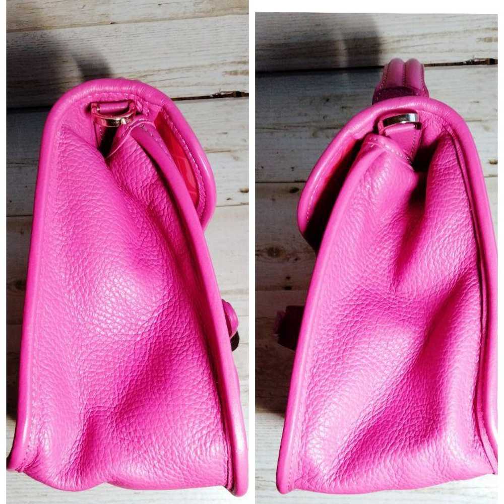 GHERARDINI. 2way Bag. Textured Leather. Pink. - image 12