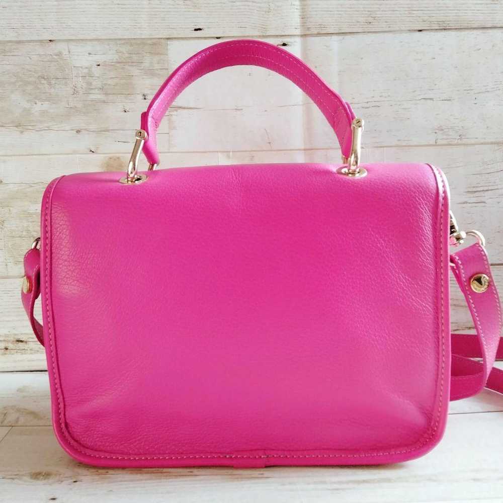 GHERARDINI. 2way Bag. Textured Leather. Pink. - image 2