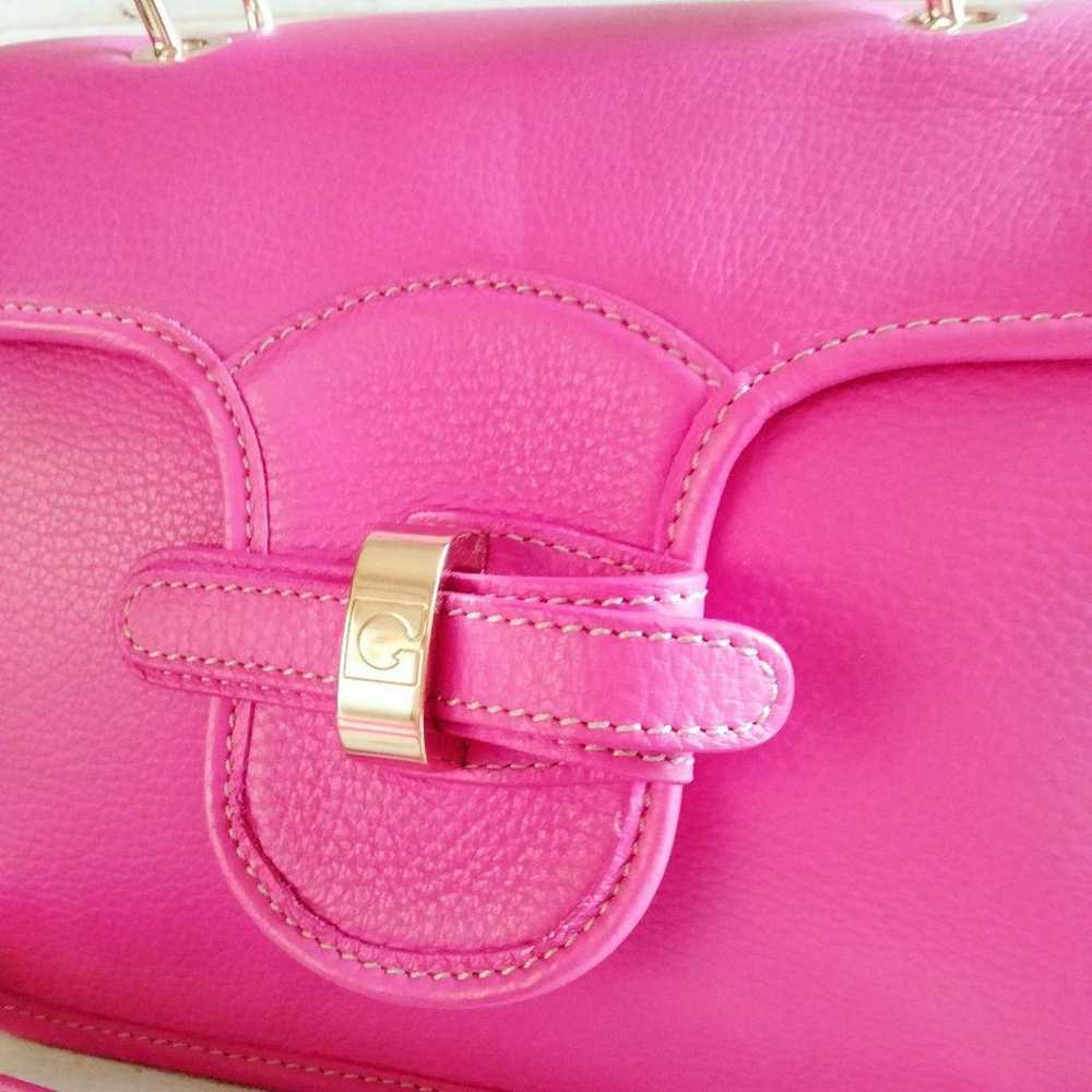 GHERARDINI. 2way Bag. Textured Leather. Pink. - image 5