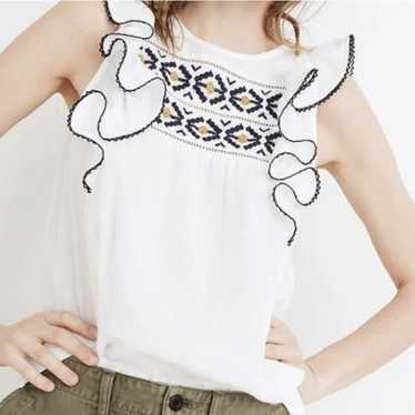 Madewell Madewell Tribal Embroidered Sleeveless Ru