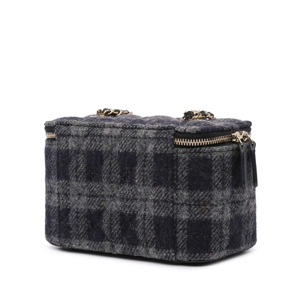 Chanel Chanel Small Tweed Plaid Vanity Case with … - image 2