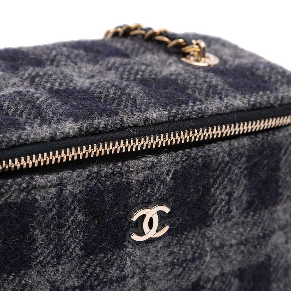 Chanel Chanel Small Tweed Plaid Vanity Case with … - image 7