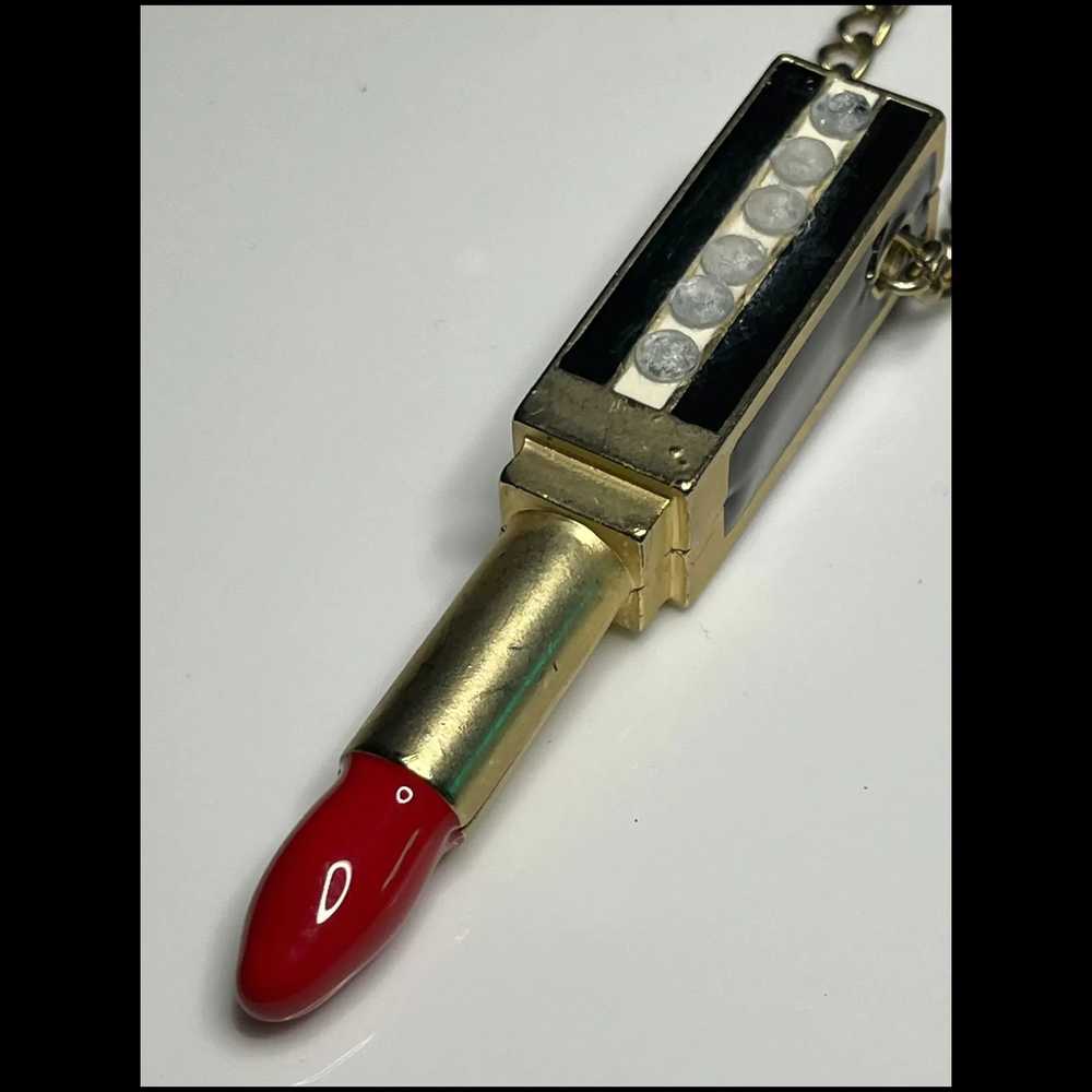 Vintage Yves Saint Laurent Lipstick Necklace - image 3