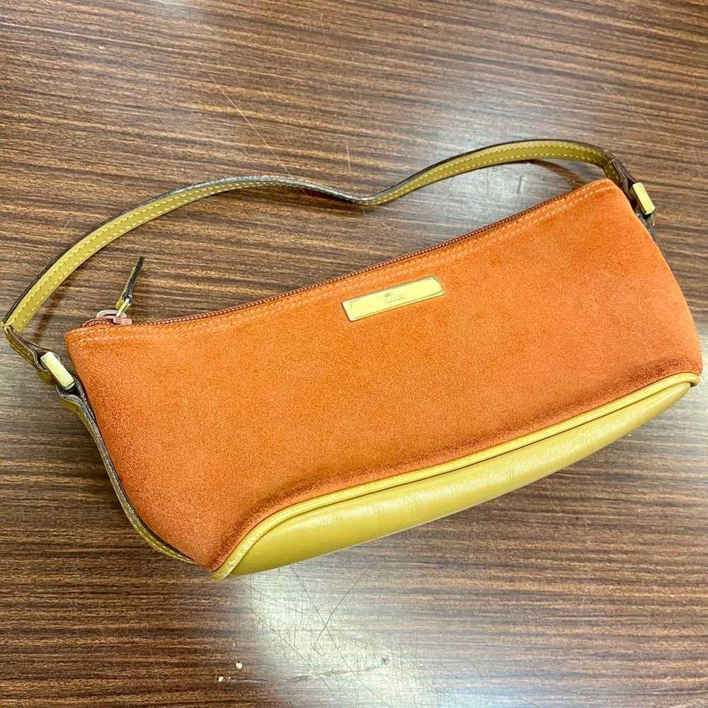 Fine article ◆ GUCCI Suede Pouch Orange Brown - image 1