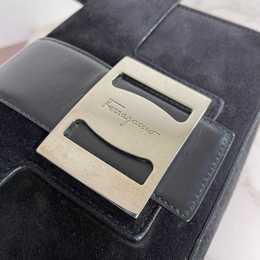 Salvatore Ferragamo Vintage Pouchette In black Su… - image 11