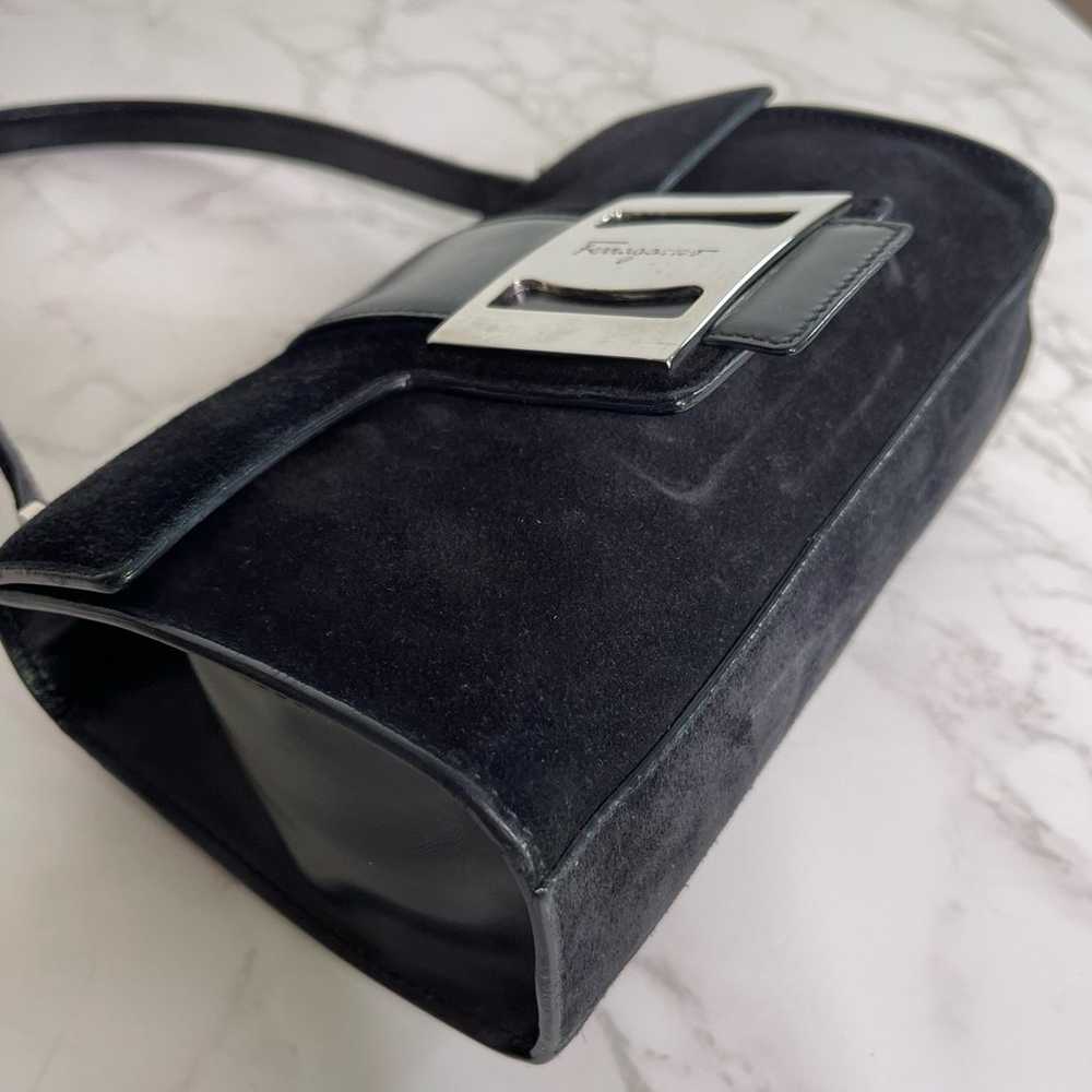 Salvatore Ferragamo Vintage Pouchette In black Su… - image 9