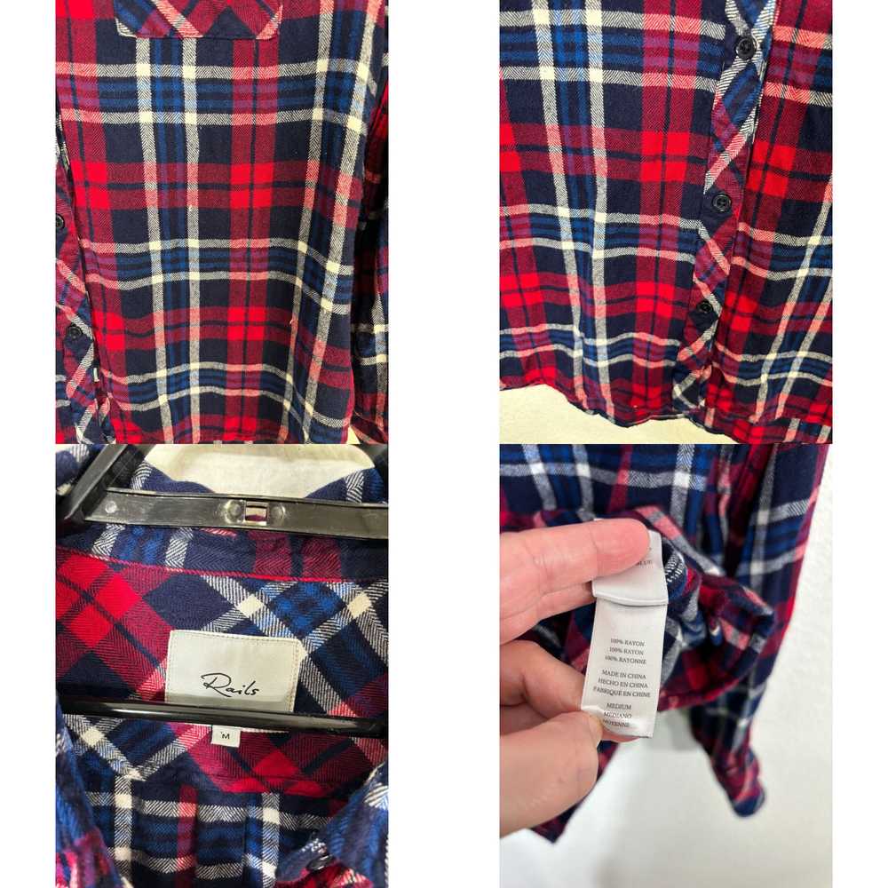 Rails Rails Flannel Shirt Womens Size Medium Red … - image 4