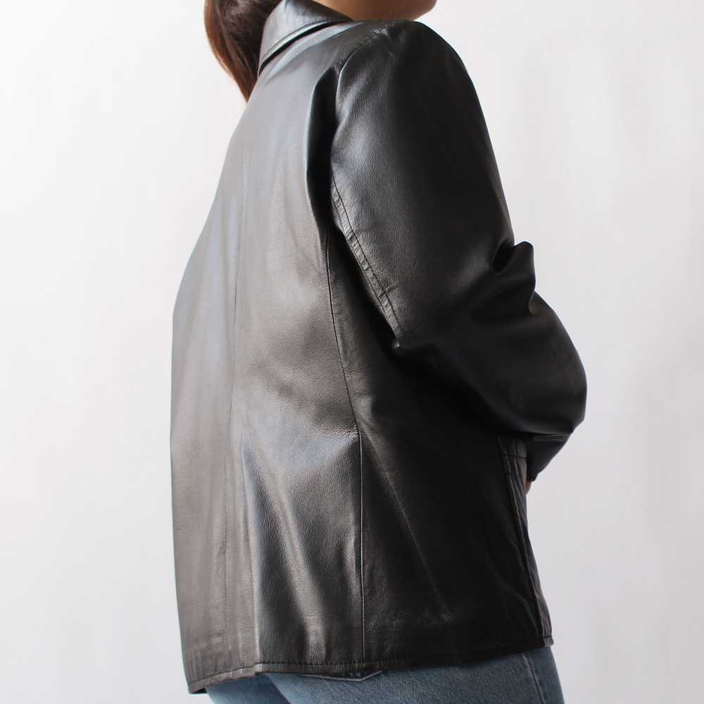 90s Sleek Leather Blazer - image 7