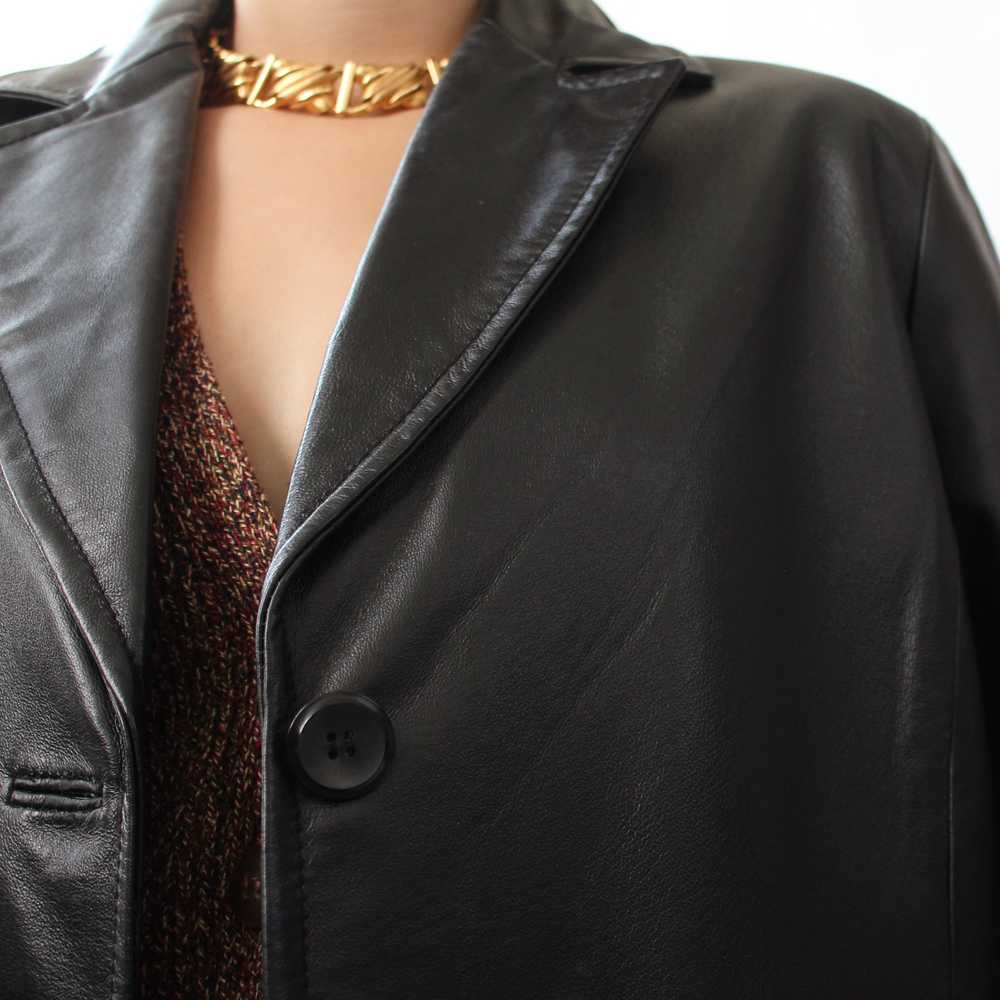 90s Sleek Leather Blazer - image 9