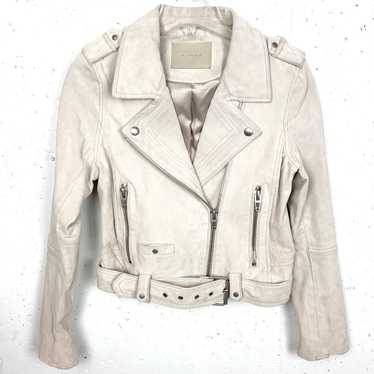 Blank Nyc Blank NYC White Sand Suede Moto Jacket B