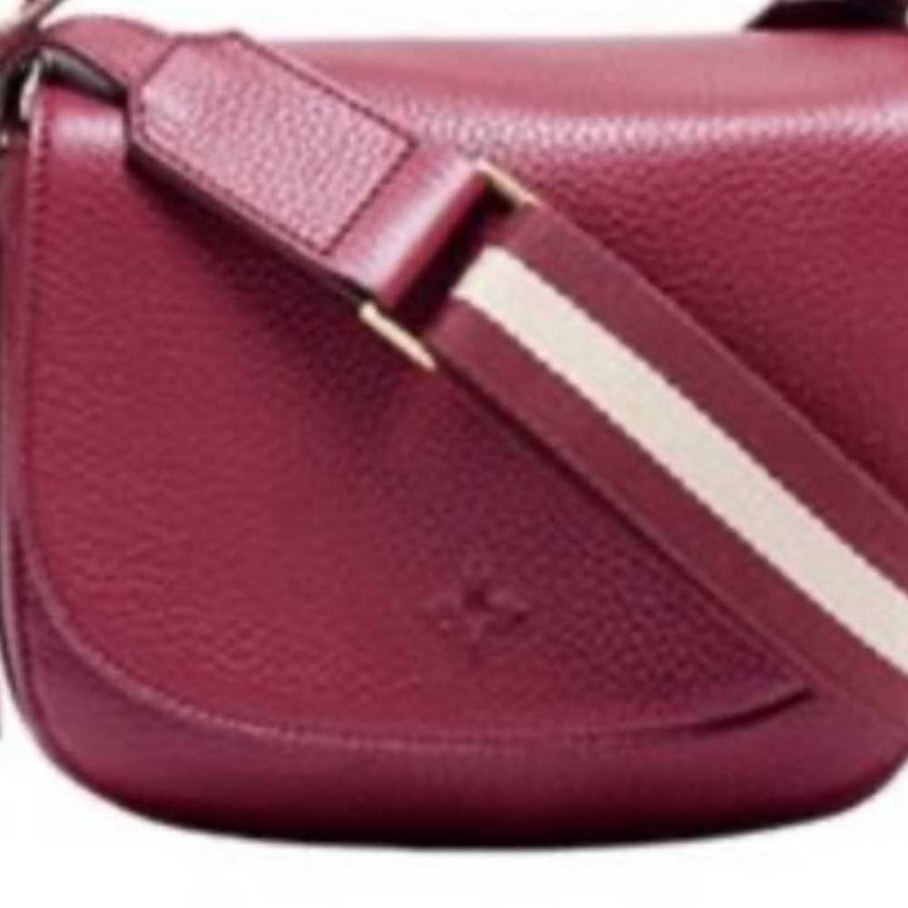 India Hicks Cartridge Burgundy Merlot Crossbody P… - image 1