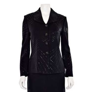 St. John Evening Short Jacket w/ Paillettes in Bl… - image 1