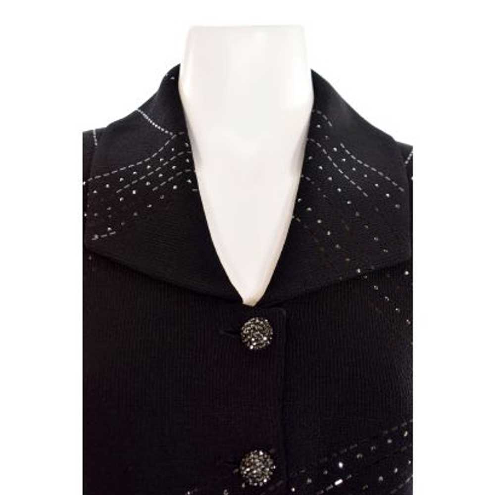 St. John Evening Short Jacket w/ Paillettes in Bl… - image 2