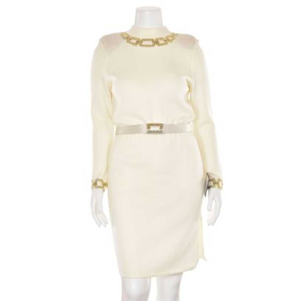 St. John Evening Studded Cocktail Dress w/ Belt i… - image 1