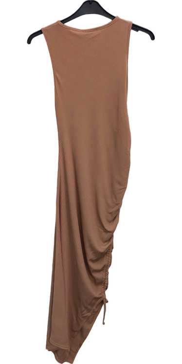 Missguided Brown Ribbed Asymmetrical Maternity Dre