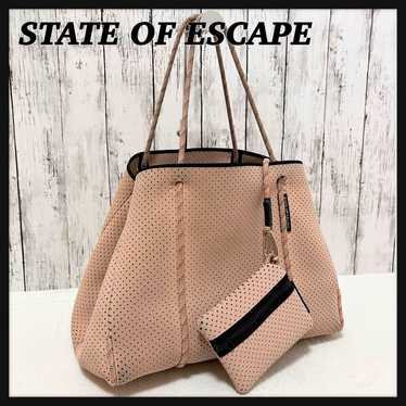 STATE OF ESCAPE Tote Bag with Pouch Punching Neop… - image 1