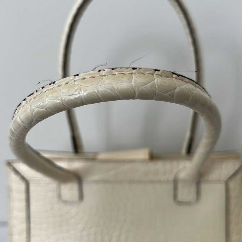 Vtg Ivory Liz Claiborne Mini Bag - image 4