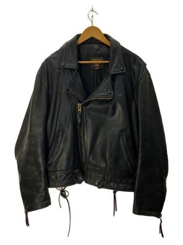 VANSON double riders jacket leather black plain