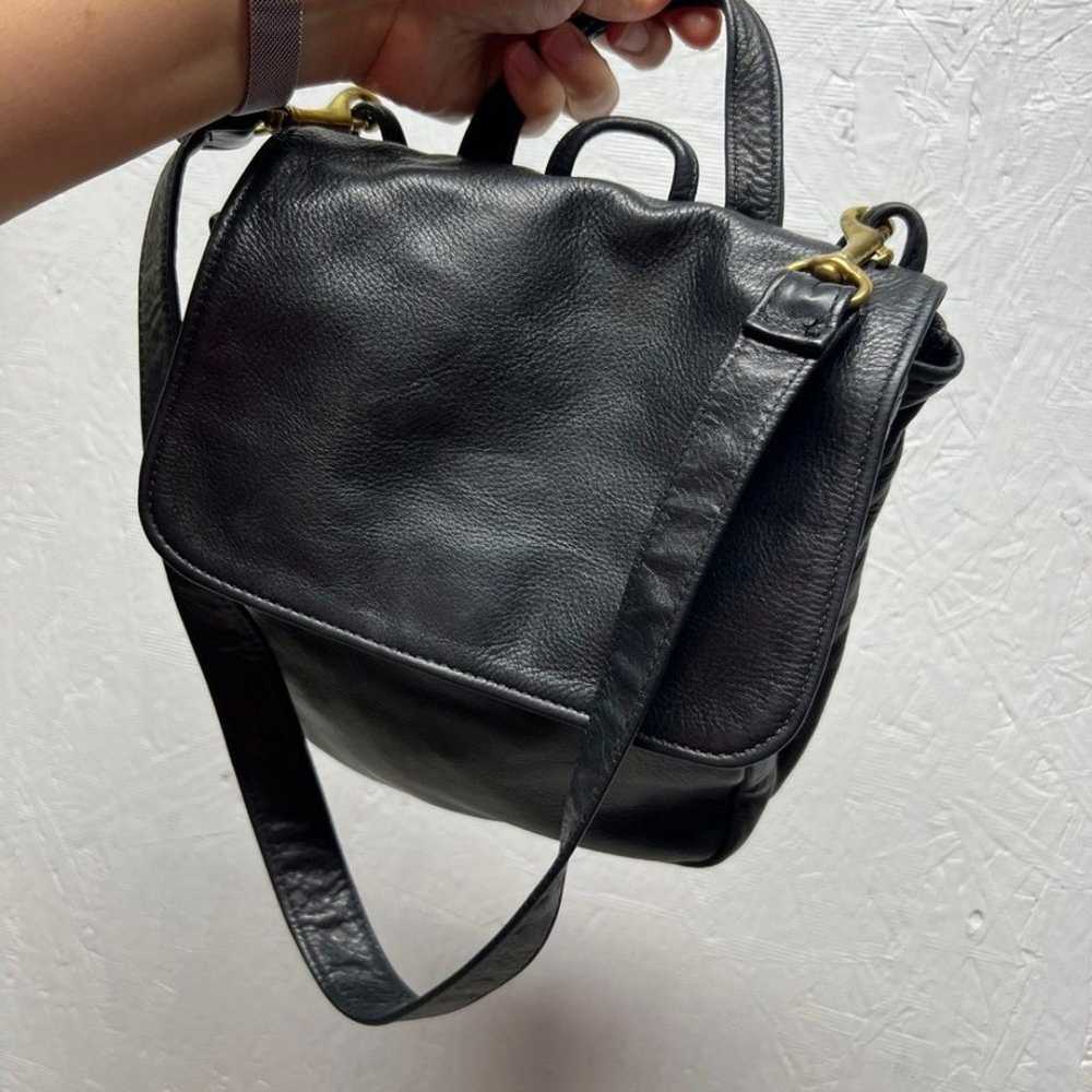 Vintage Zew n’ me black leather shoulder bag purse - image 3