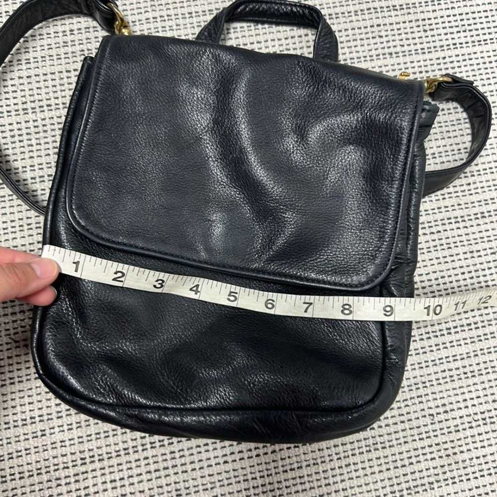 Vintage Zew n’ me black leather shoulder bag purse - image 7