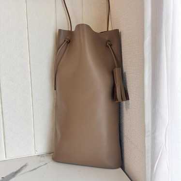 【Great Condition】Building Block Beige Leather Tot… - image 1