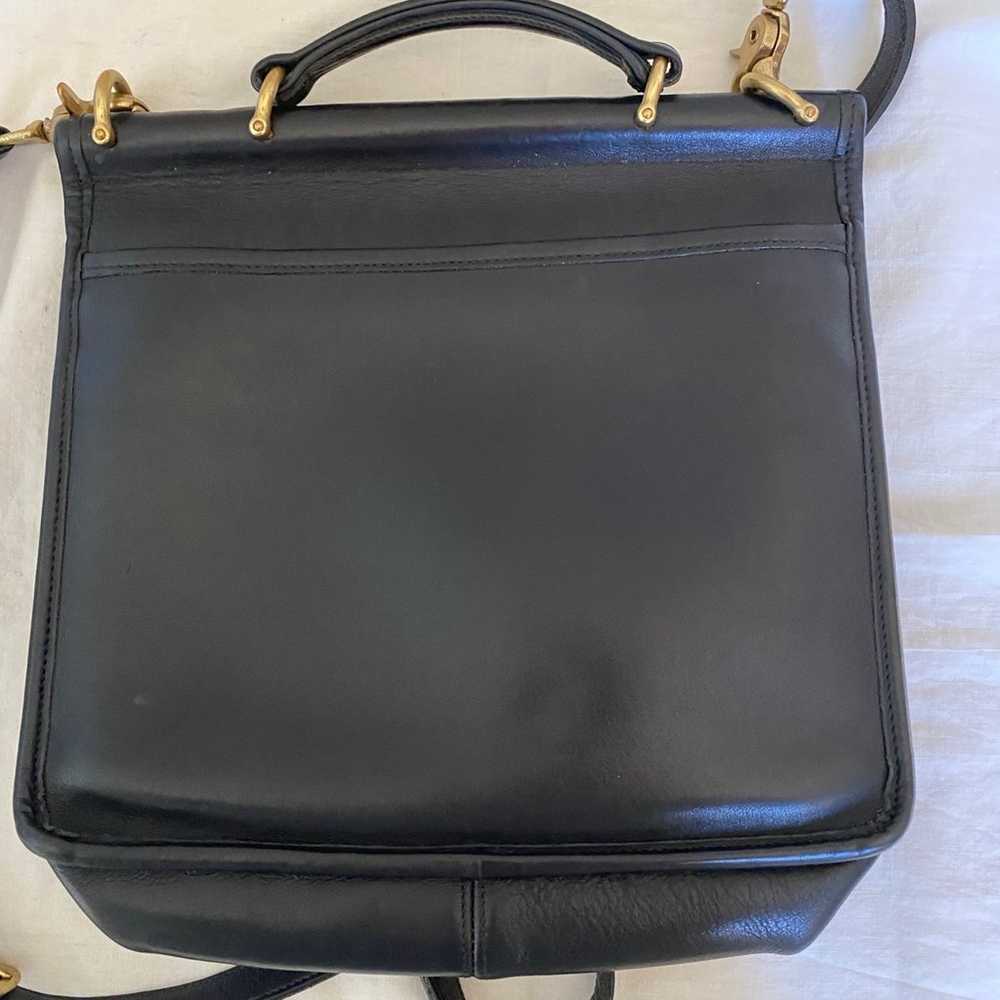 Coach Black Willis Top Handle Smooth Leather Bag … - image 2