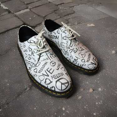 【SALE】Dr.Martens 3HOLE WHITE Dr. Martens 1461 Patent White Leather Lamper Oxfords Shoes