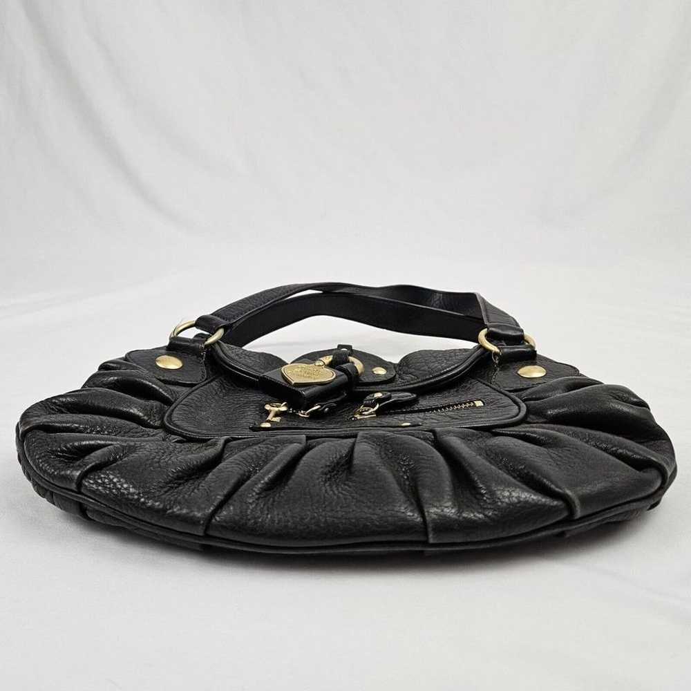 Vintage Y2K Black Leather Juicy Couture Purse Wit… - image 3