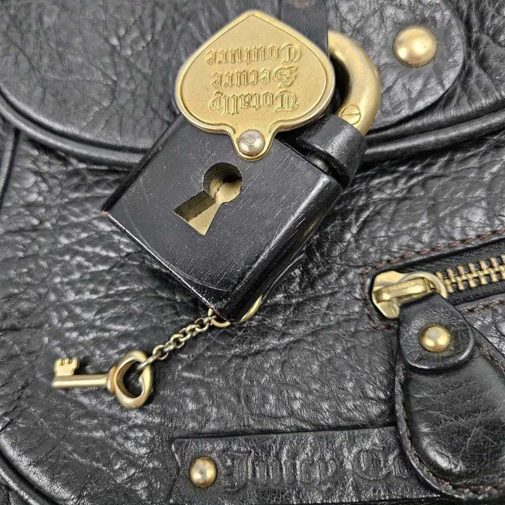 Vintage Y2K Black Leather Juicy Couture Purse Wit… - image 7