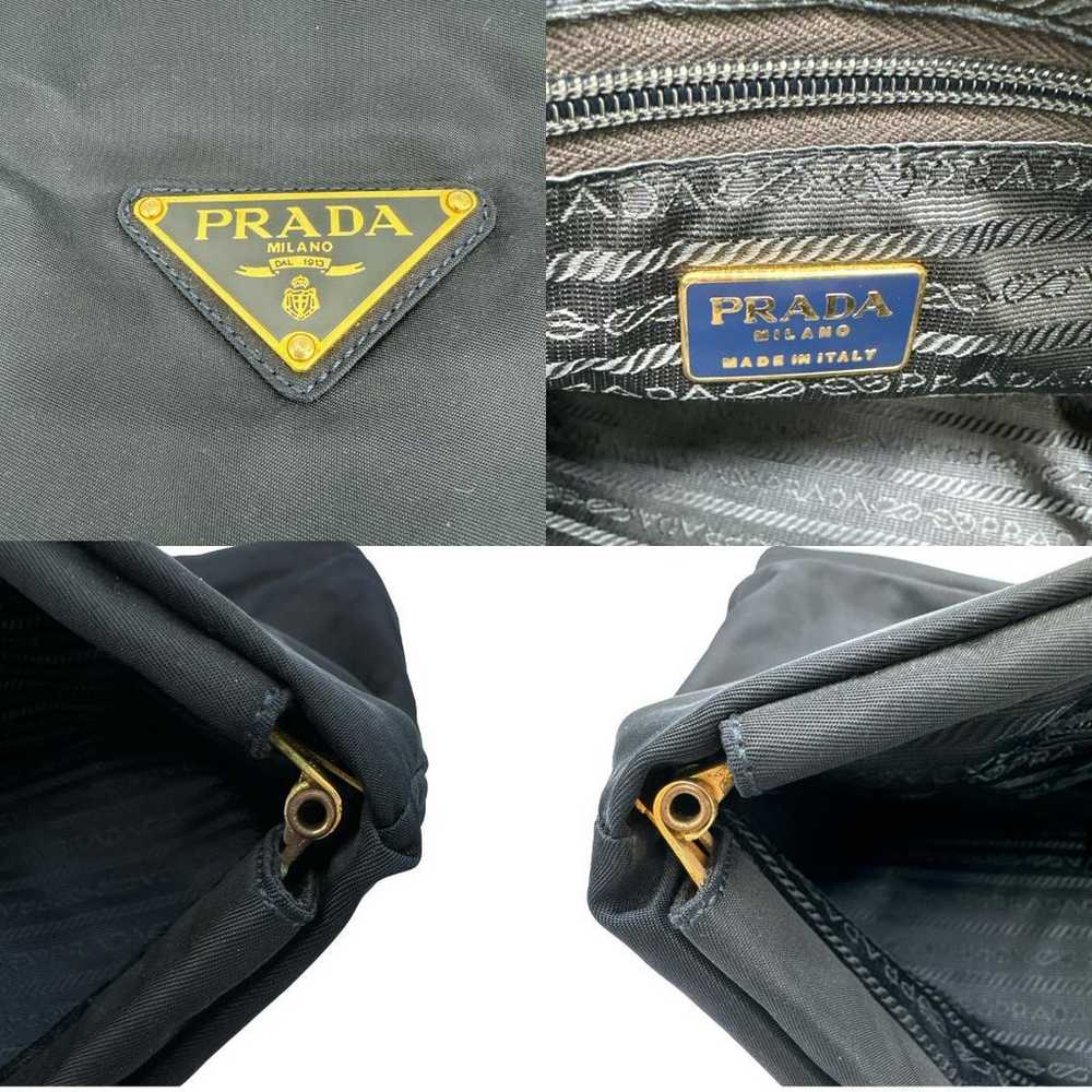 Prada Tessuto Triangle Logo Plate Navy Blue Tote … - image 9