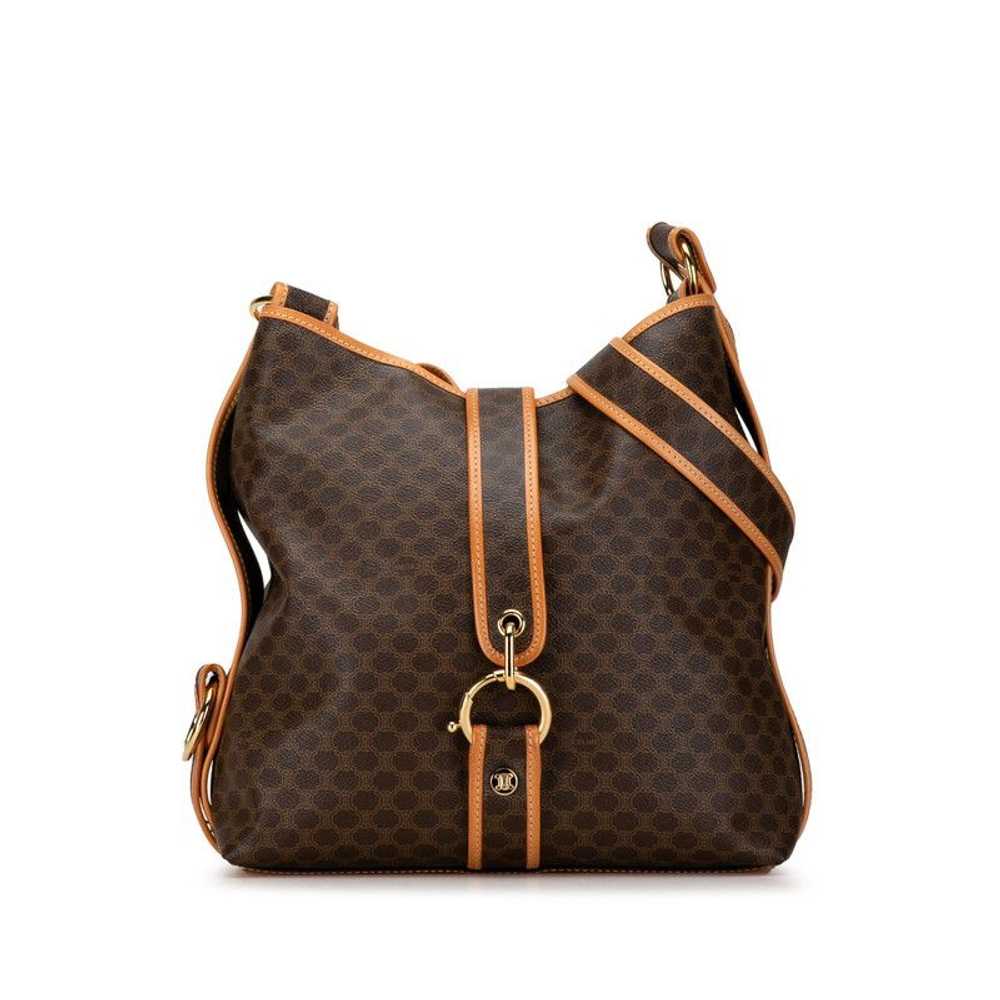 Celine Celine Celine Macadam Brown PVC Leather Sh… - image 1