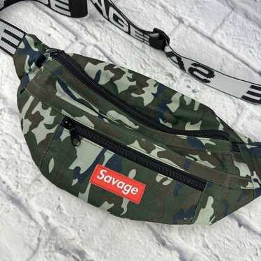 Rare! Vintage Savage waist pouch camo rue 21. 15"… - image 1