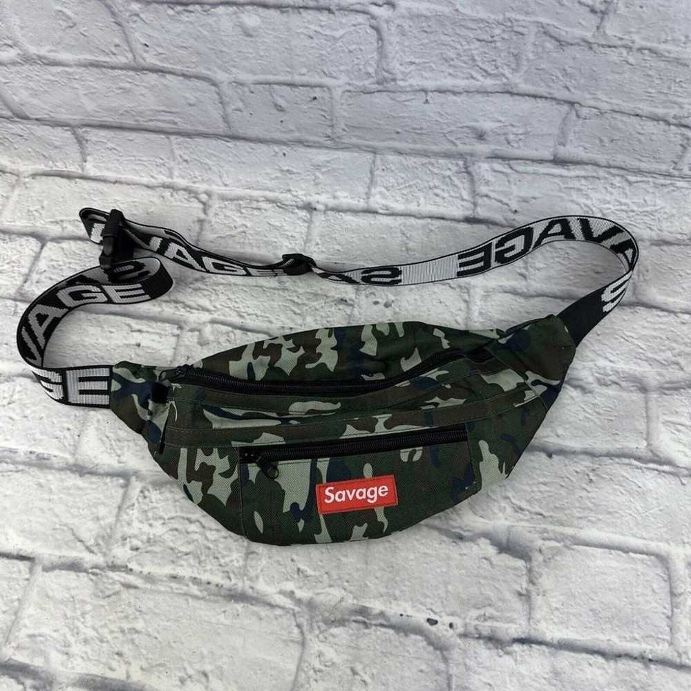 Rare! Vintage Savage waist pouch camo rue 21. 15"… - image 3